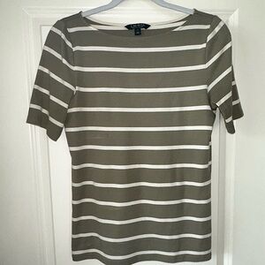 Ralph Lauren Green Striped Tshirt